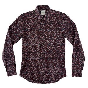 Paul Smith Long Sleeve Floral Print Dress Shirt Mens 15" Small